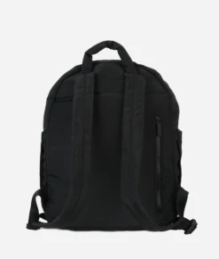 Premium Multi-Pocket Nylon Diaper Backpack with Changing Pad - Black -ROOLEE FASHION SHOP nylonbag.black .03