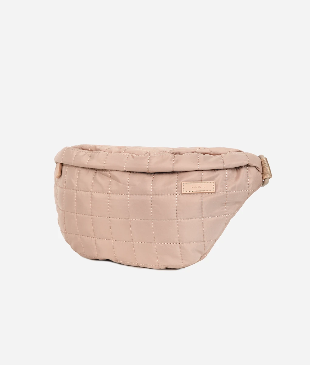 Quilted Beige Fanny Pack - Stylish Hands-Free Crossbody Travel Bag 6 Quilted Beige Fanny Pack - Stylish Hands-Free Crossbody Travel Bag - Image 4