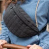 Quilted Nylon Belt Bag - Large Capacity Crossbody Travel Fanny Pack -ROOLEE FASHION SHOP quiltedfawny.black .89