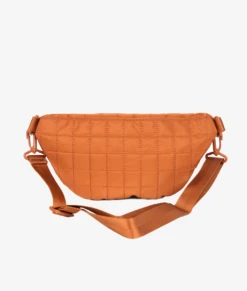 Brown Quilted Fanny Pack - Large Crossbody Belt Bag for Travel -ROOLEE FASHION SHOP quiltedfawny.brown .03