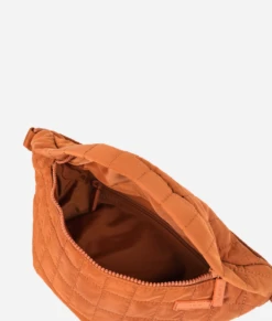 Brown Quilted Fanny Pack - Large Crossbody Belt Bag for Travel -ROOLEE FASHION SHOP quiltedfawny.brown .04