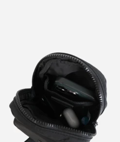 Black Nylon Crossbody Sling Bag - Versatile Travel & Concert Chest Pack -ROOLEE FASHION SHOP slingbag.black .04aa