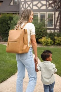 Fawn Square Diaper Bag - Tan