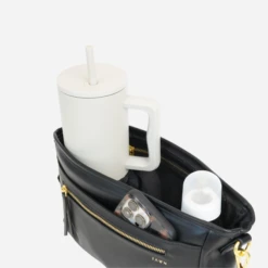 Fawn Design Stroller Caddy - Premium Matte Faux Leather Organizer (Black) -ROOLEE FASHION SHOP strollercaddy.black .5