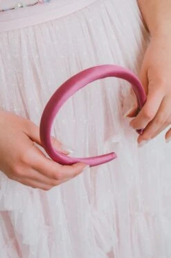 Andi Thin Satin Padded Headband - Elegant Hair Accessory -ROOLEE FASHION SHOP thin satin headband headband 281709