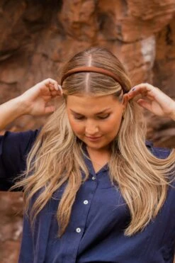 Andi Thin Satin Padded Headband - Elegant Hair Accessory -ROOLEE FASHION SHOP thin satin headband headband 829174