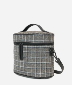 Fawn Train Case - Plaid Tweed Luxury Travel Organizer -ROOLEE FASHION SHOP traincase.WP.2.web