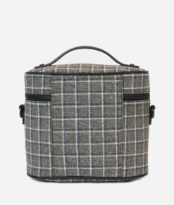 Fawn Train Case - Plaid Tweed Luxury Travel Organizer -ROOLEE FASHION SHOP traincase.WP.3.web
