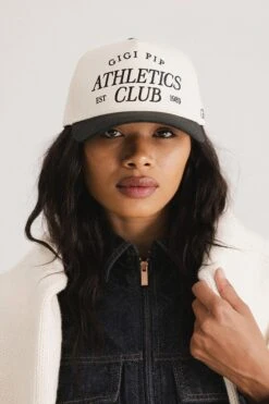 Vintage Trucker Hat - Athletics Club Retro Mesh Snapback Cap 30 Vintage Trucker Hat - Athletics Club Retro Mesh Snapback Cap -ROOLEE FASHION SHOP truckers black cream athletics club vintage trucker 41820567339139