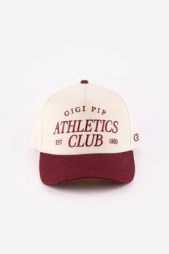 Vintage Trucker Hat - Athletics Club Retro Mesh Snapback Cap 38 Vintage Trucker Hat - Athletics Club Retro Mesh Snapback Cap -ROOLEE FASHION SHOP truckers burgundy cream athletics club vintage trucker 41820558753923