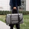 Plaid Tweed Weekender Bag - Large Travel Duffel and Hospital Bag -ROOLEE FASHION SHOP week.plaid .web2