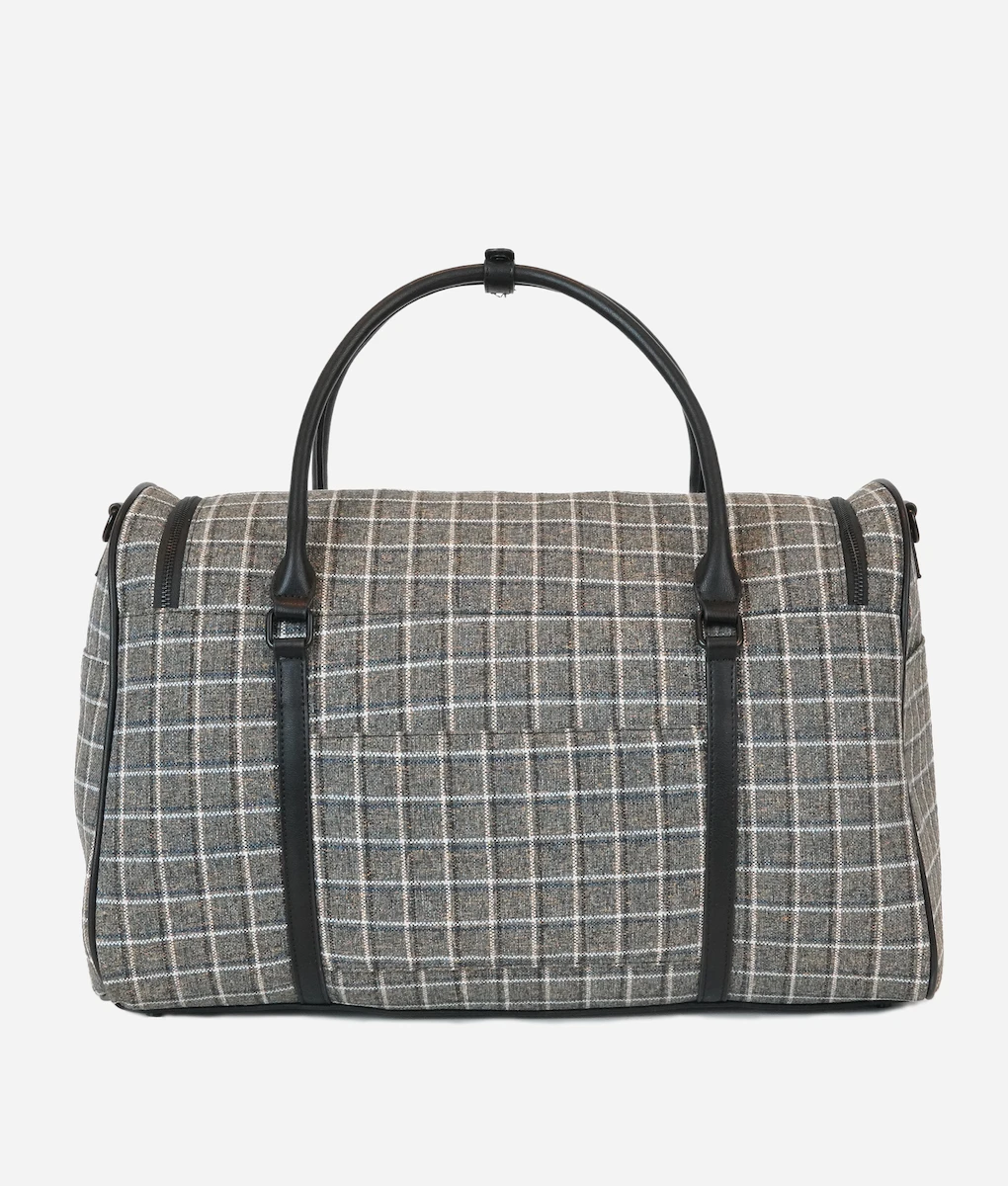 Plaid Tweed Weekender Bag - Large Travel Duffel and Hospital Bag 7 Plaid Tweed Weekender Bag - Large Travel Duffel and Hospital Bag - Image 5