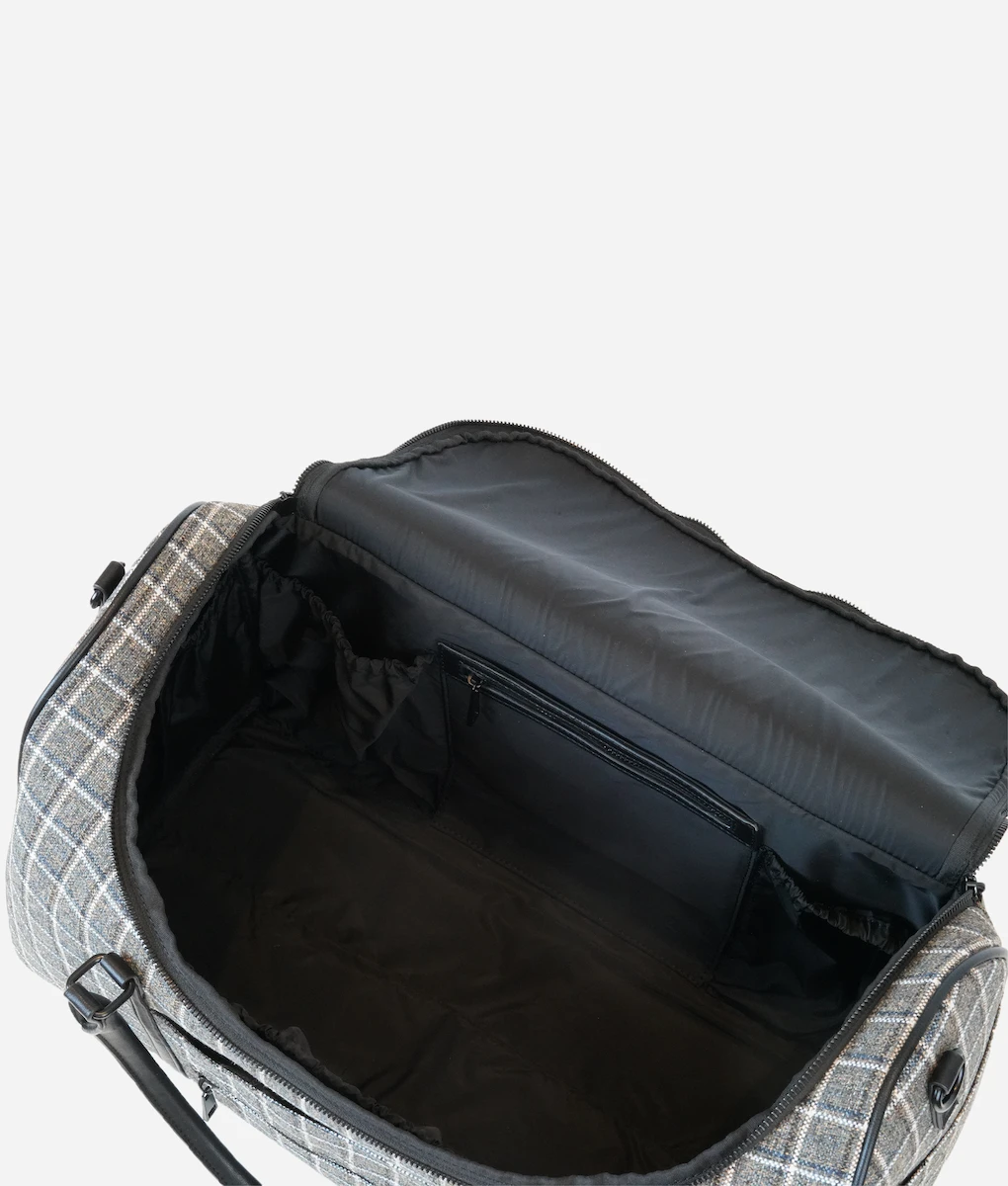 Plaid Tweed Weekender Bag - Large Travel Duffel and Hospital Bag 8 Plaid Tweed Weekender Bag - Large Travel Duffel and Hospital Bag - Image 6