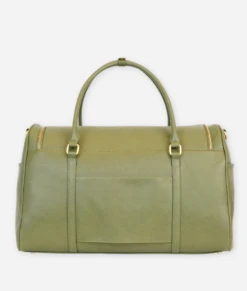 Moss Green Faux Leather Weekender Bag - Large 39L Travel & Hospital Duffel 14 Moss Green Faux Leather Weekender Bag - Large 39L Travel & Hospital Duffel -ROOLEE FASHION SHOP weekender.moss .web .3