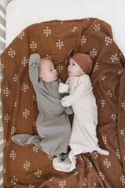 Mebie Baby Grey Organic Cotton Ribbed Knot Gown 11 Mebie Baby Grey Organic Cotton Ribbed Knot Gown -ROOLEE FASHION SHOP zDG38 websize